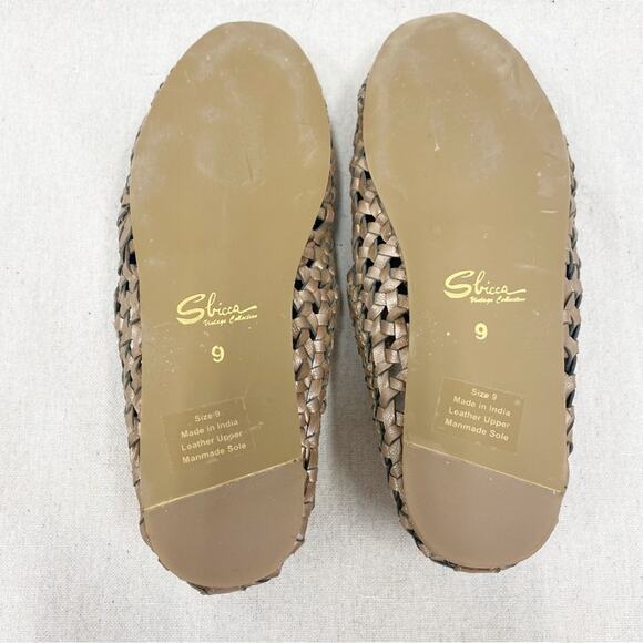 Sbicca Vintage Collection Iota metallic bronze woven leather mules NIB Size 9 - Picture 12 of 15
